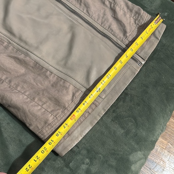 LUCKY BRAND women’s Lamb leather beige jacket size Large - Picture 6 of 8